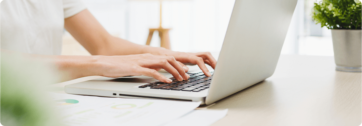 Person using laptop