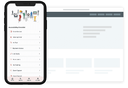 Accessibility checklist on a smartphone